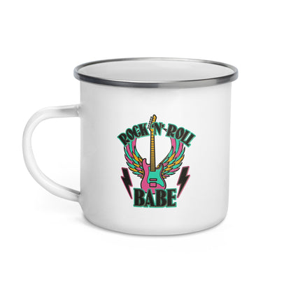 Rock And Roll Babe Enamel Mug