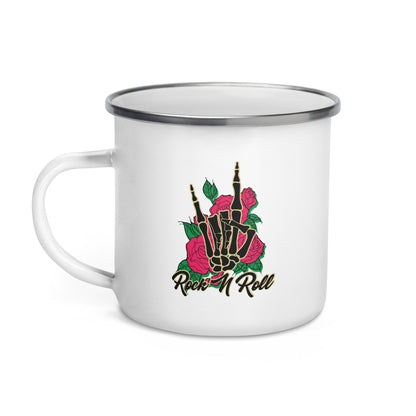 Rock and Roll Roses Enamel Mug