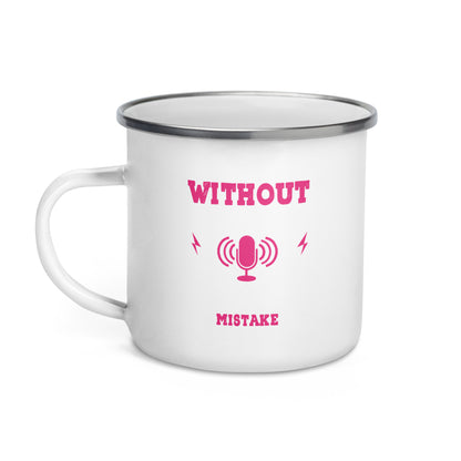 Without Music, Life Would Be A Mistake Pink Enamel Mug
