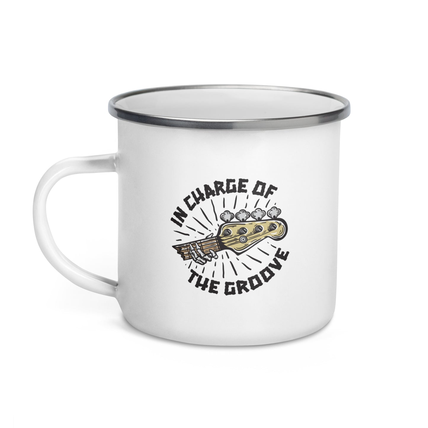 In Charge of the Groove Enamel Mug