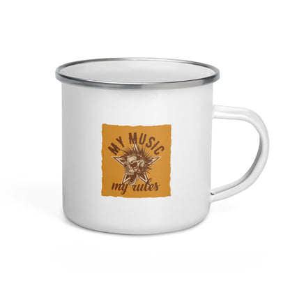 My Music My Rules Enamel Mug