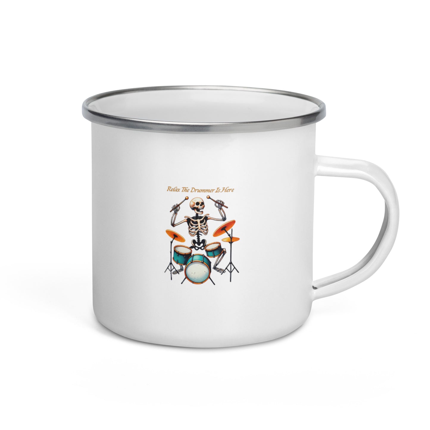 Skele-Tunes Drummer Enamel Mug