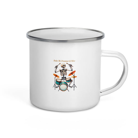 Skele-Tunes Drummer Enamel Mug
