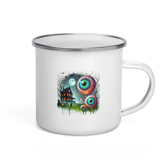 Spooky Eyes Enamel Mug