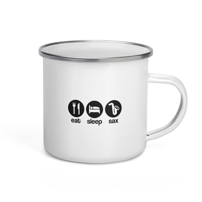 Eat, Sleep, Sax Enamel Mug