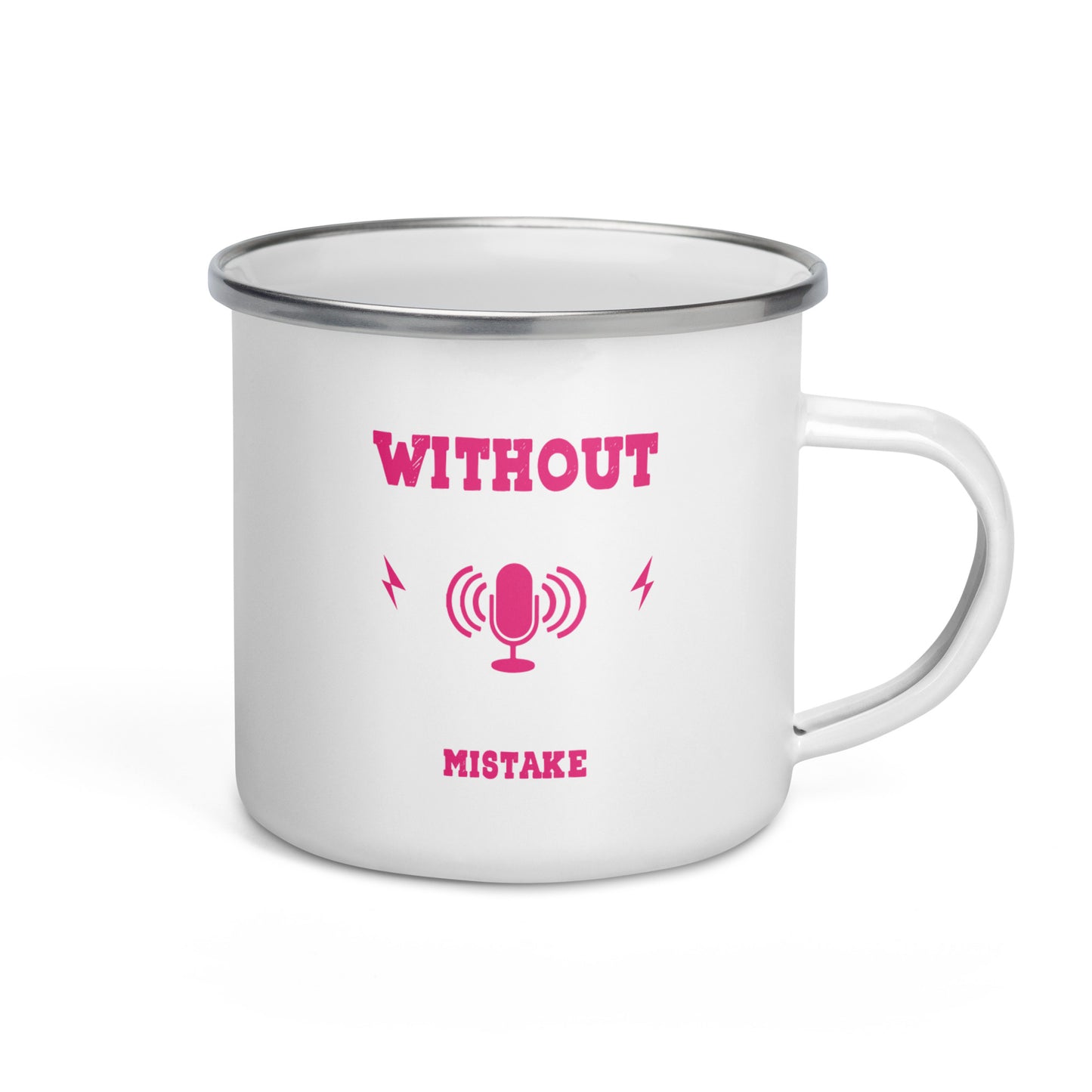 Without Music, Life Would Be A Mistake Pink Enamel Mug
