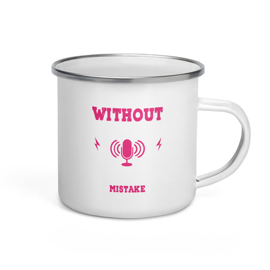 Without Music, Life Would Be A Mistake Pink Enamel Mug