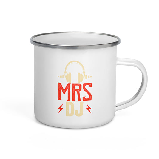 Mrs. DJ Enamel Mug
