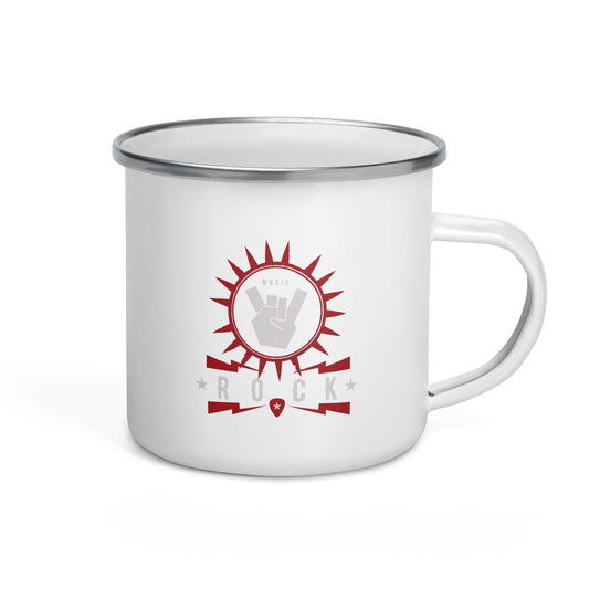 Music Rock Enamel Mug