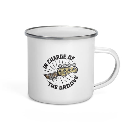 In Charge of the Groove Enamel Mug