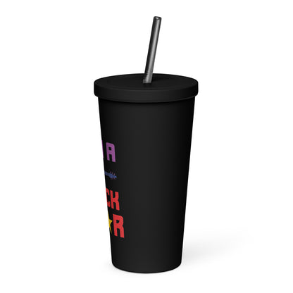 I Am Rockstar Insulated Tumbler with Straw