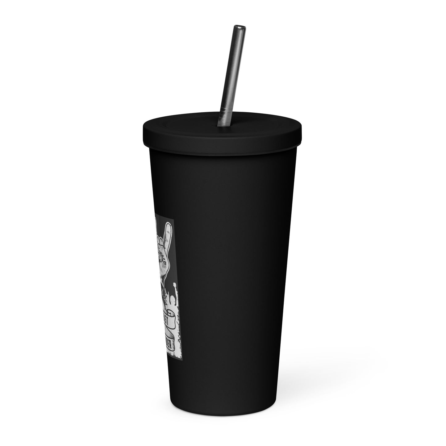 Live Fast Rock Harder Insulated Tumbler with Straw