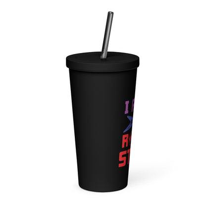 I Am Rockstar Insulated Tumbler with Straw
