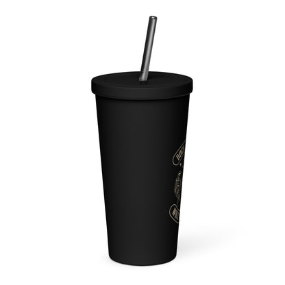 Rock and Roll Will Never Die Insulated Tumbler with Straw