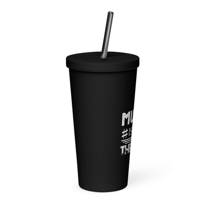 Music Is My Therapy Insulated Tumbler with Straw
