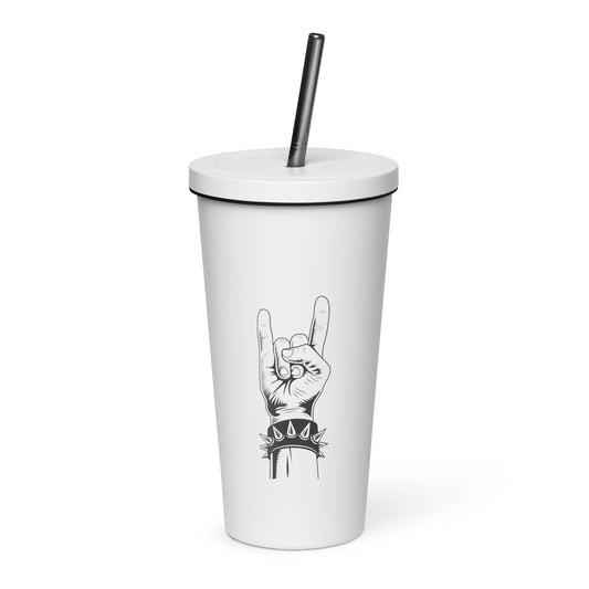 Rock On Insulated Tumbler with Straw