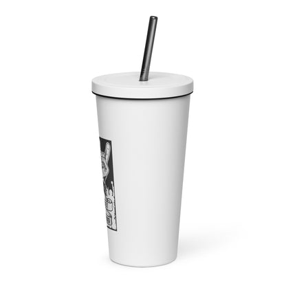 Live Fast Rock Harder Insulated Tumbler with Straw