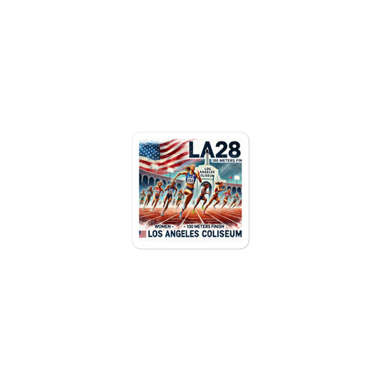 LA28 Team USA Women’s 100 Meters Taking Over The Finish Line Bubble-free stickers