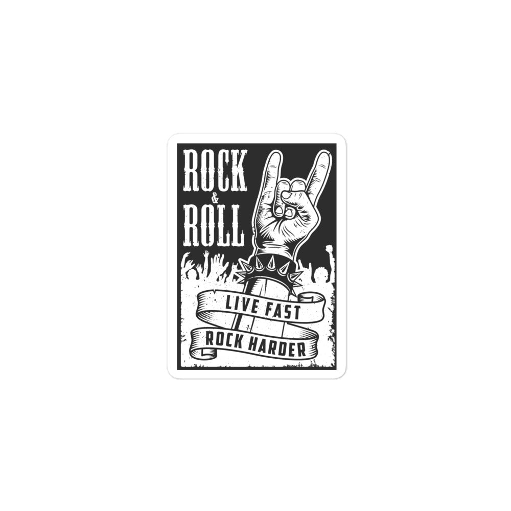 Live Fast Rock Harder Stickers