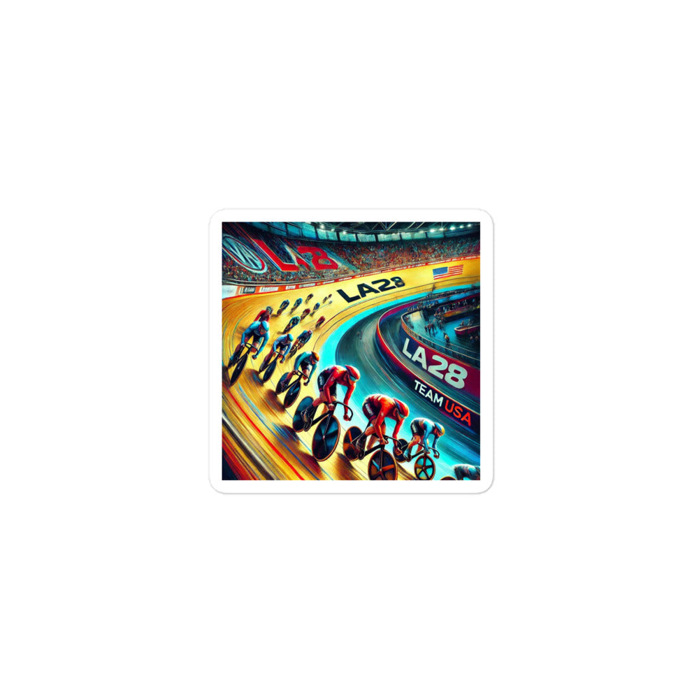 Surrealistic LA28 Team USA Velodrome Cycling Art Bubble-free stickers