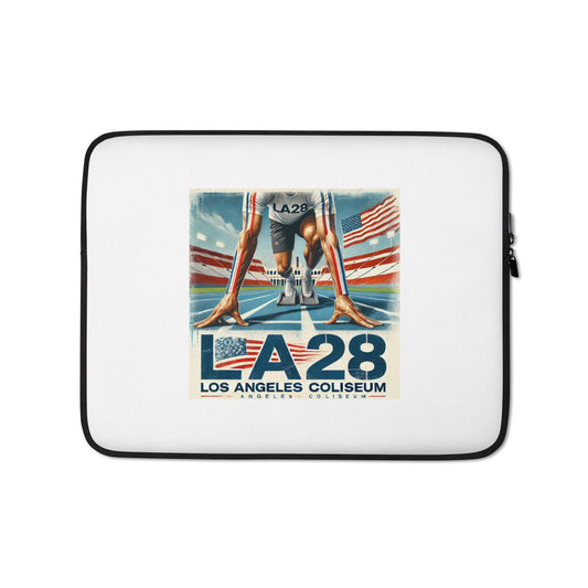 Surrealistic LA28 Track Start Watercolor Art Laptop Sleeve