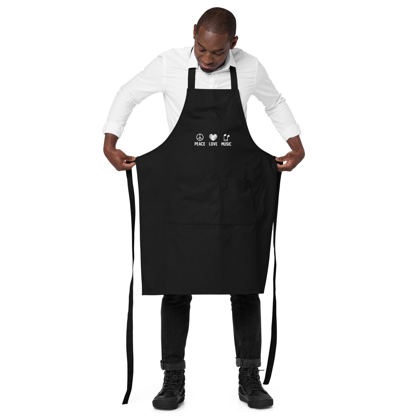 Peace Love Music Apron