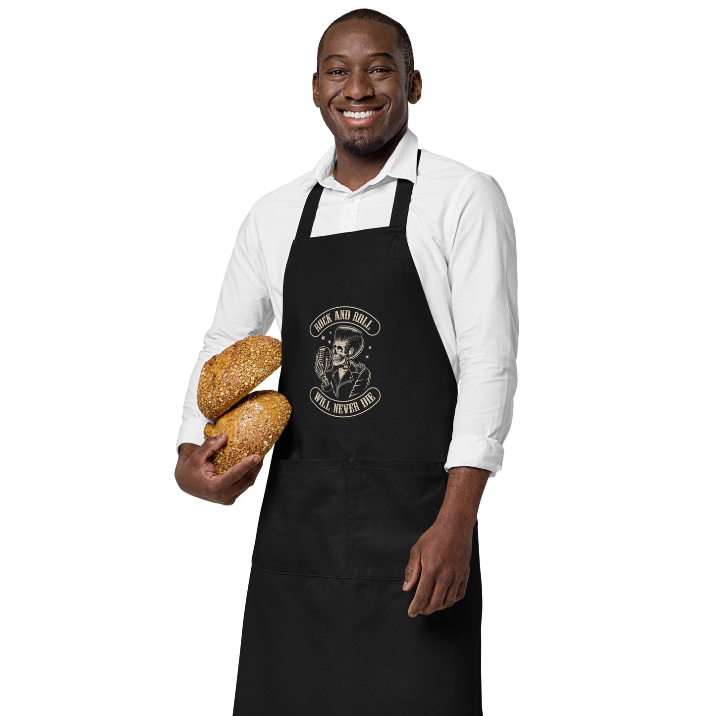 Rock and Roll Will Never Die Apron