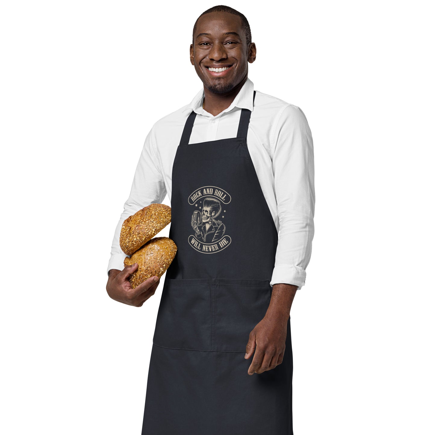 Rock and Roll Will Never Die Apron