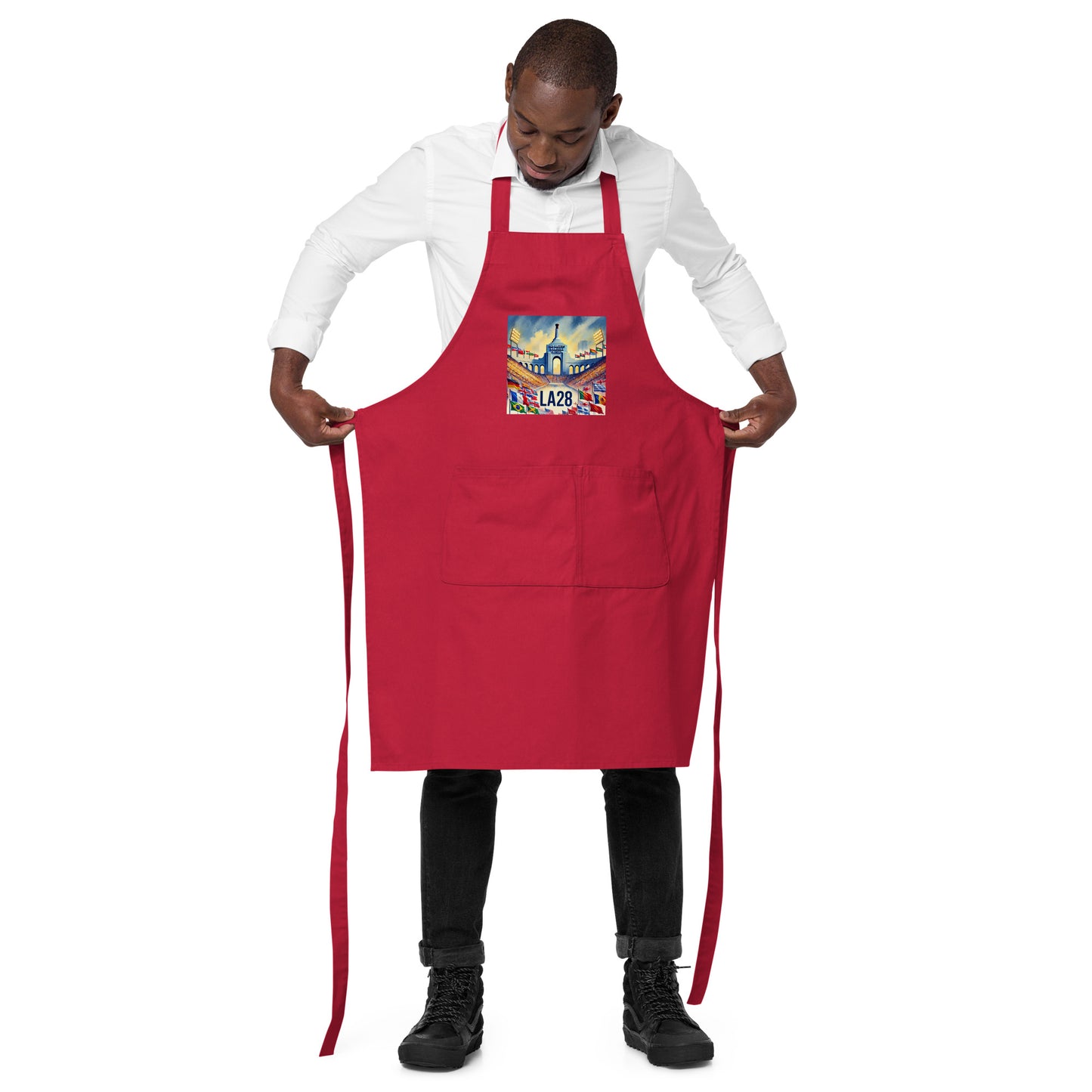 Flags of Nations at Los Angeles Memorial Coliseum LA28 Apron