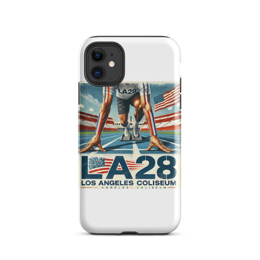 Surrealistic LA28 Track Start Watercolor Art iPhone Case