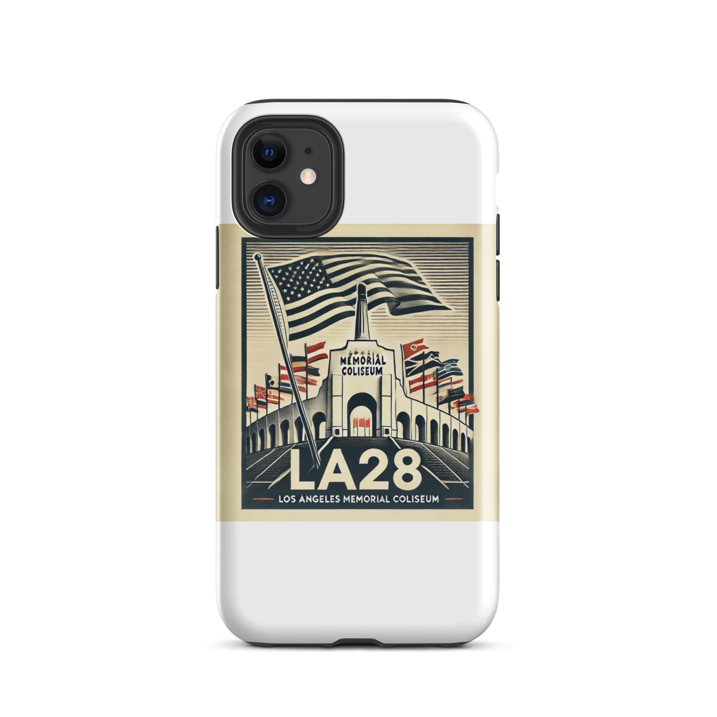 Patriotic LA28 Watercolor lithography-style iPhone Case