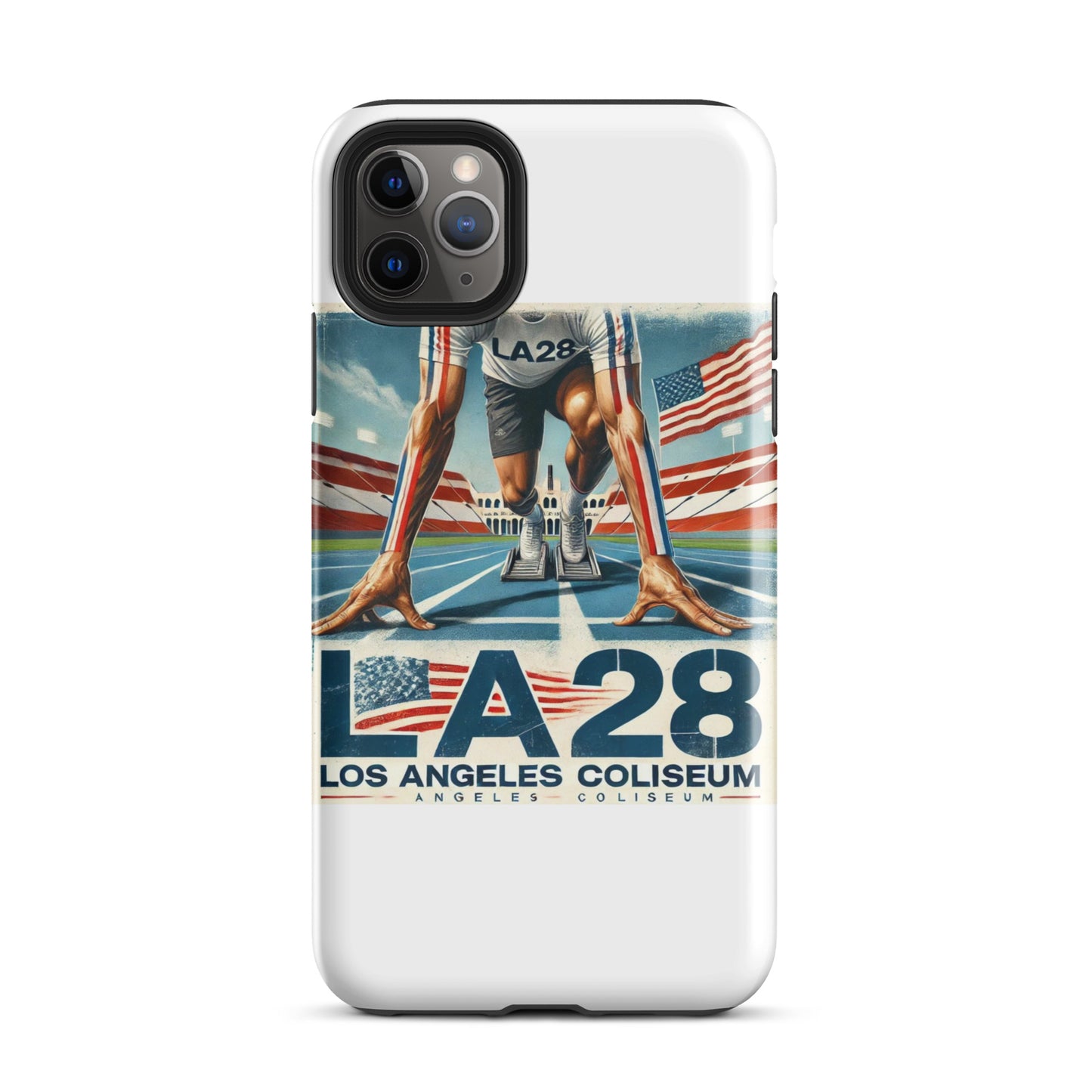 Surrealistic LA28 Track Start Watercolor Art iPhone Case