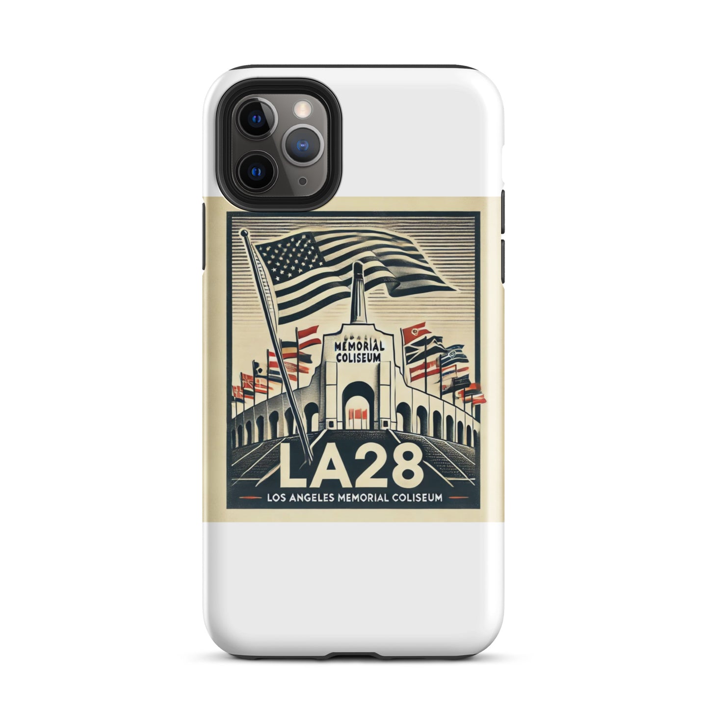 Patriotic LA28 Watercolor lithography-style iPhone Case
