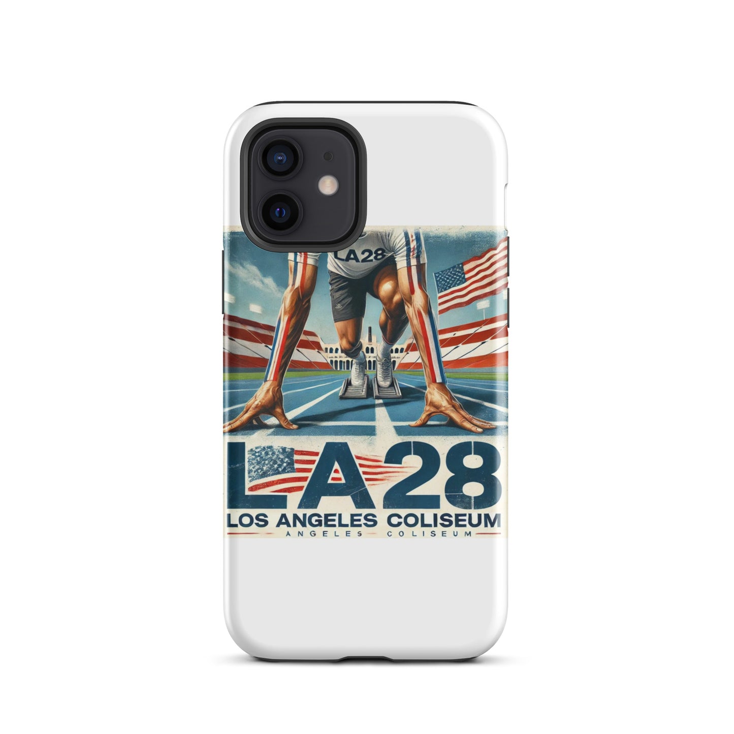 Surrealistic LA28 Track Start Watercolor Art iPhone Case