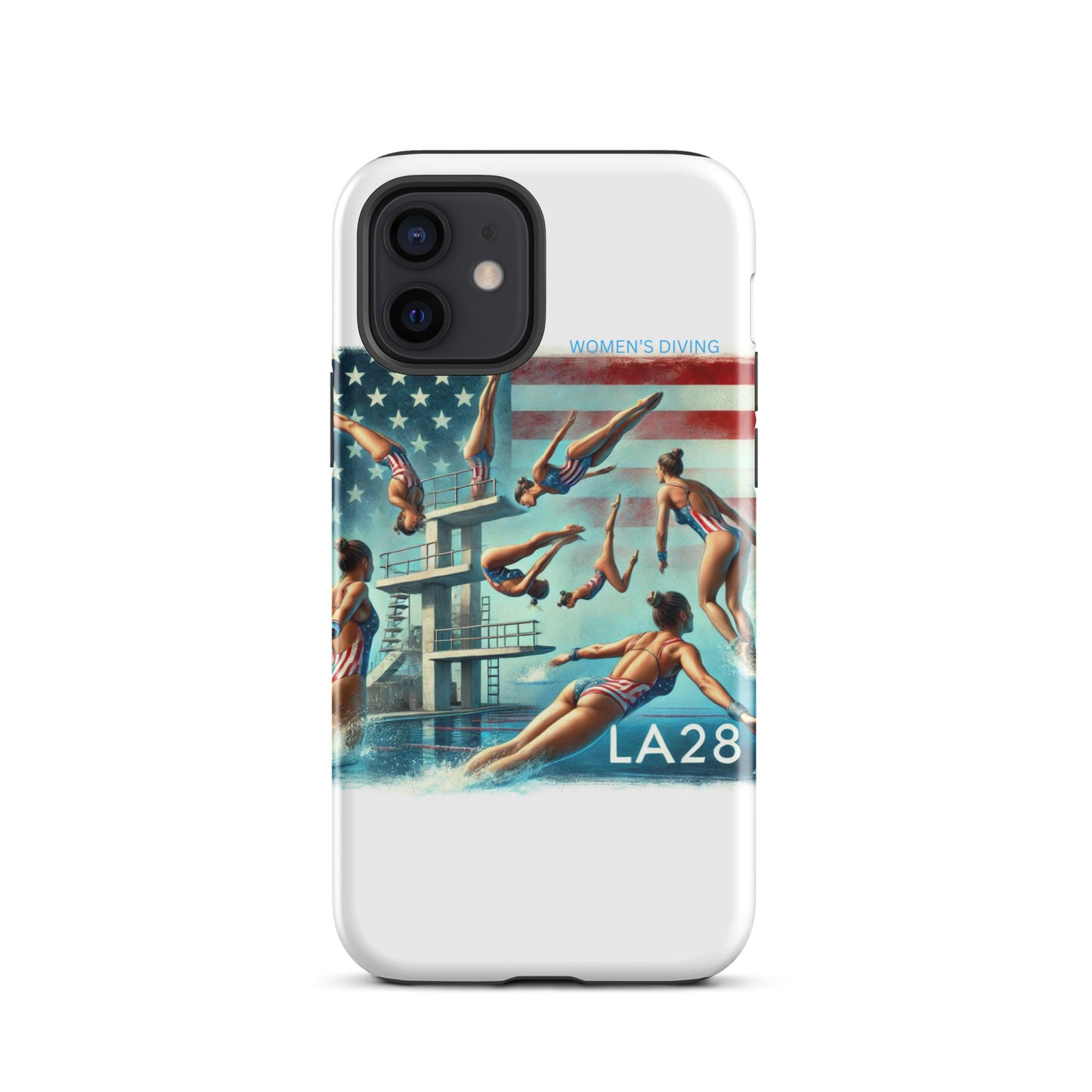 LA28 - Vibrant LA28 Women's Diving Event at SoFi Stadium iPhone Case