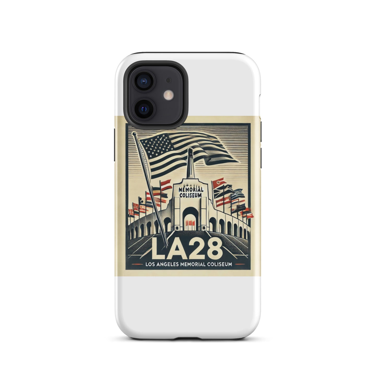 Patriotic LA28 Watercolor lithography-style iPhone Case