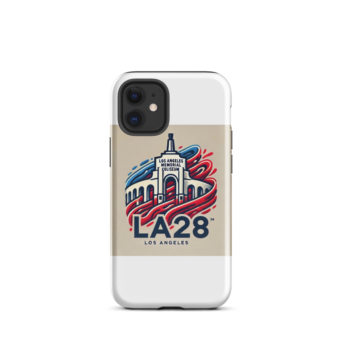 LA28 Logo with Los Angeles Memorial Coliseum iPhone Case