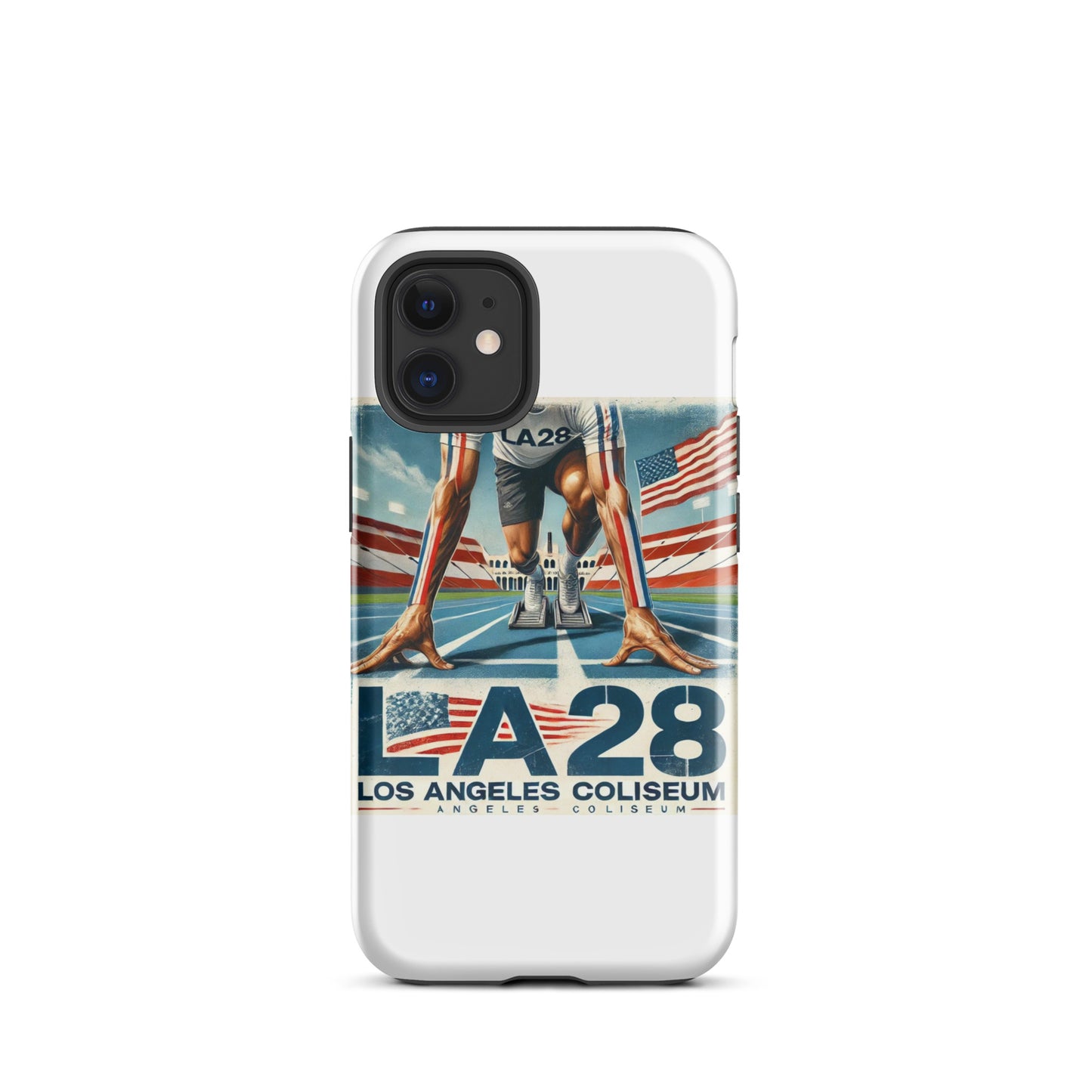 Surrealistic LA28 Track Start Watercolor Art iPhone Case