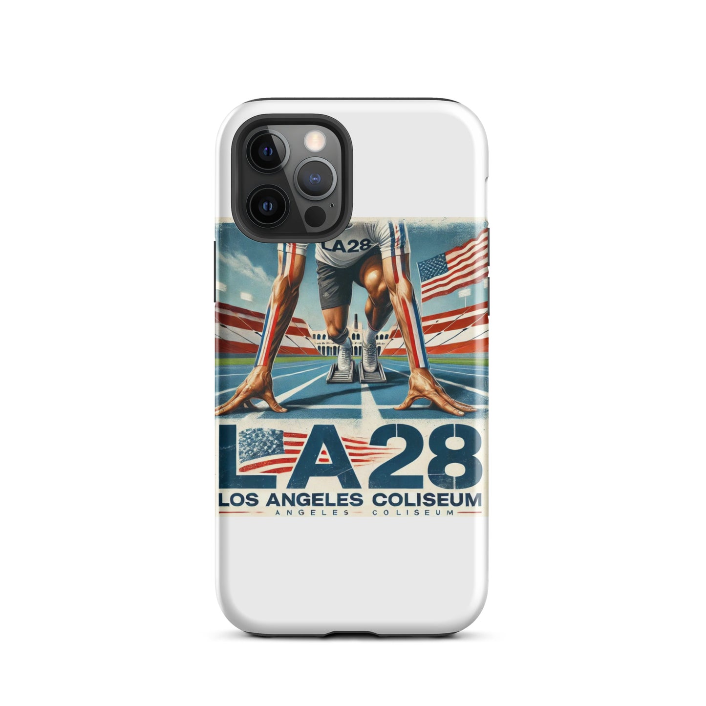 Surrealistic LA28 Track Start Watercolor Art iPhone Case