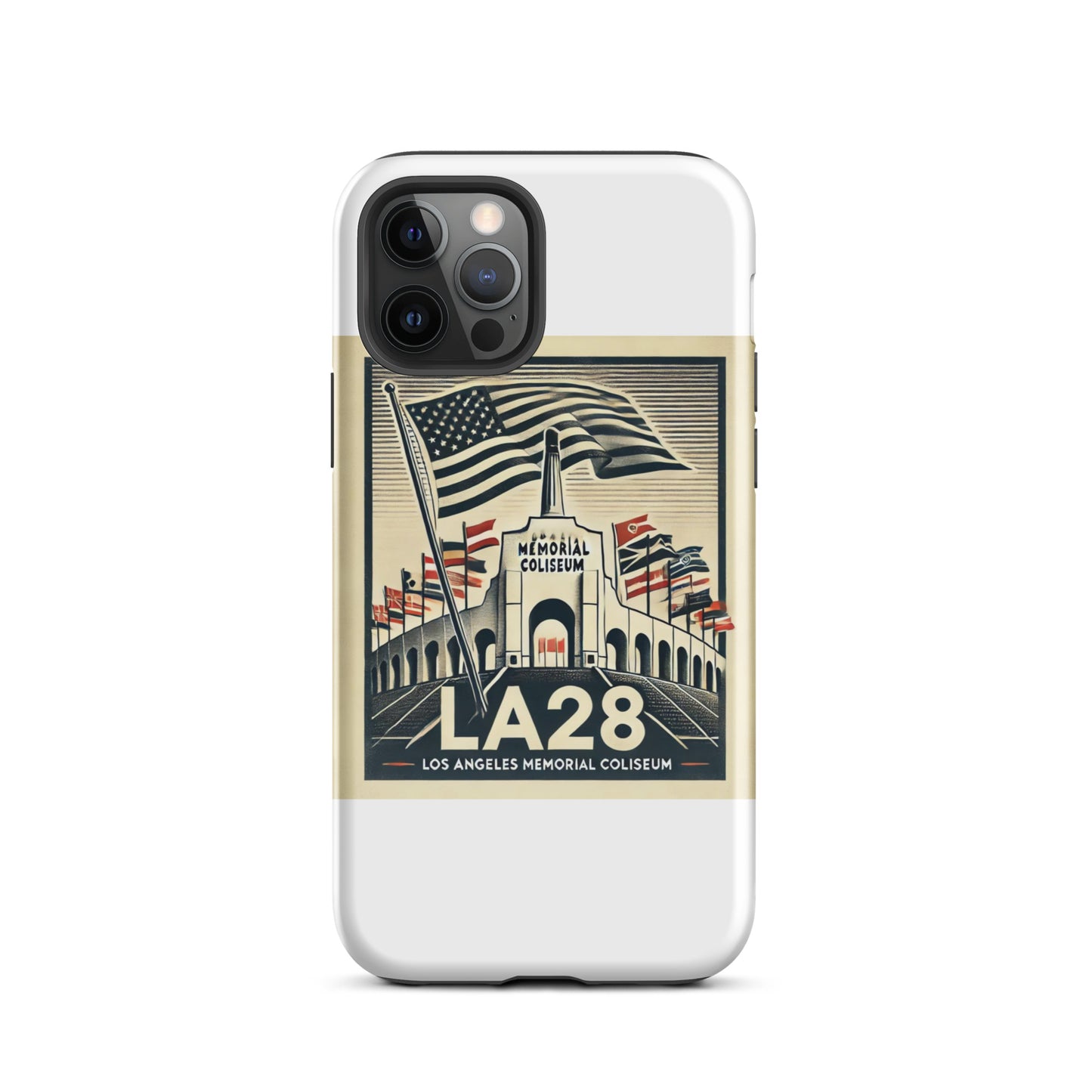 Patriotic LA28 Watercolor lithography-style iPhone Case