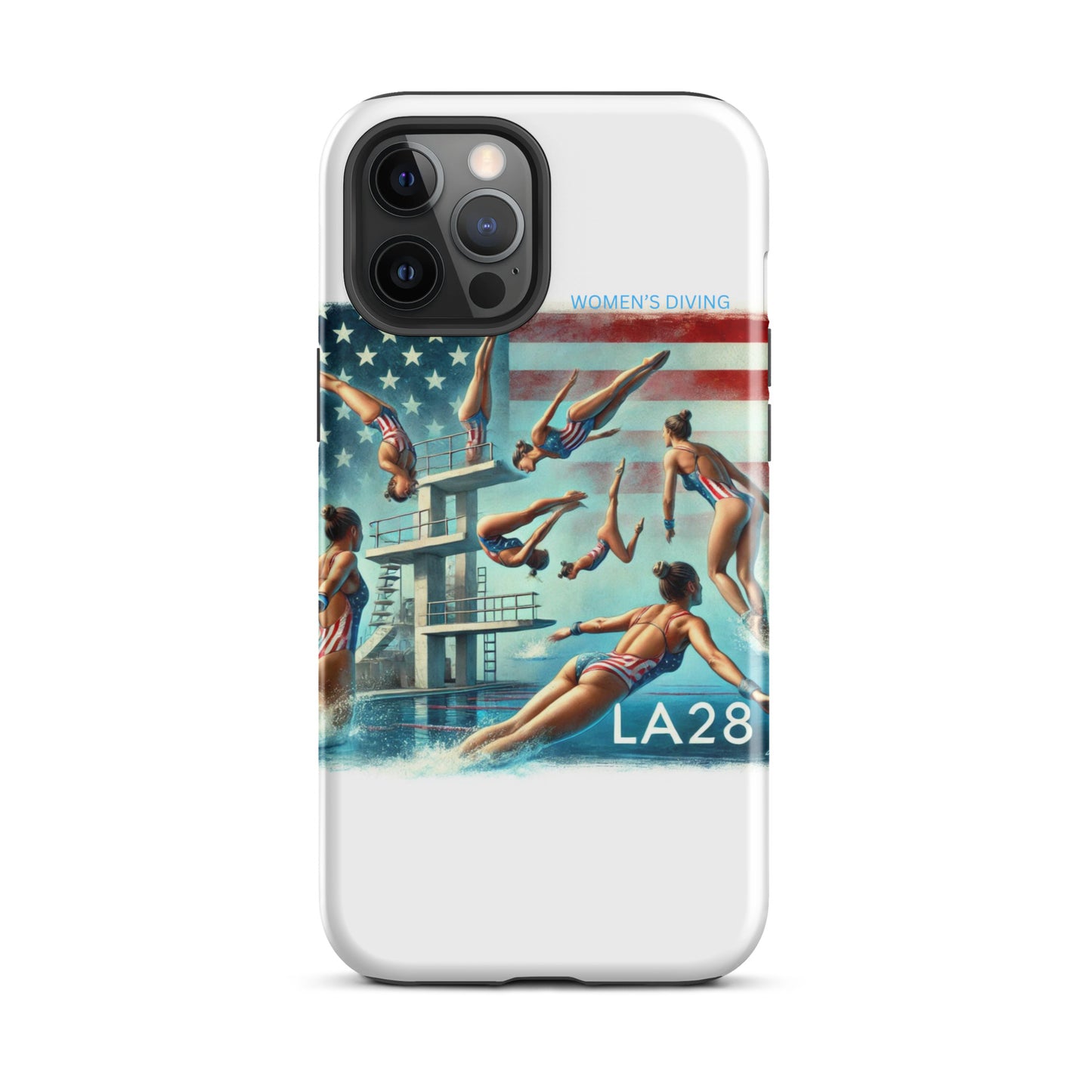 LA28 - Vibrant LA28 Women's Diving Event at SoFi Stadium iPhone Case