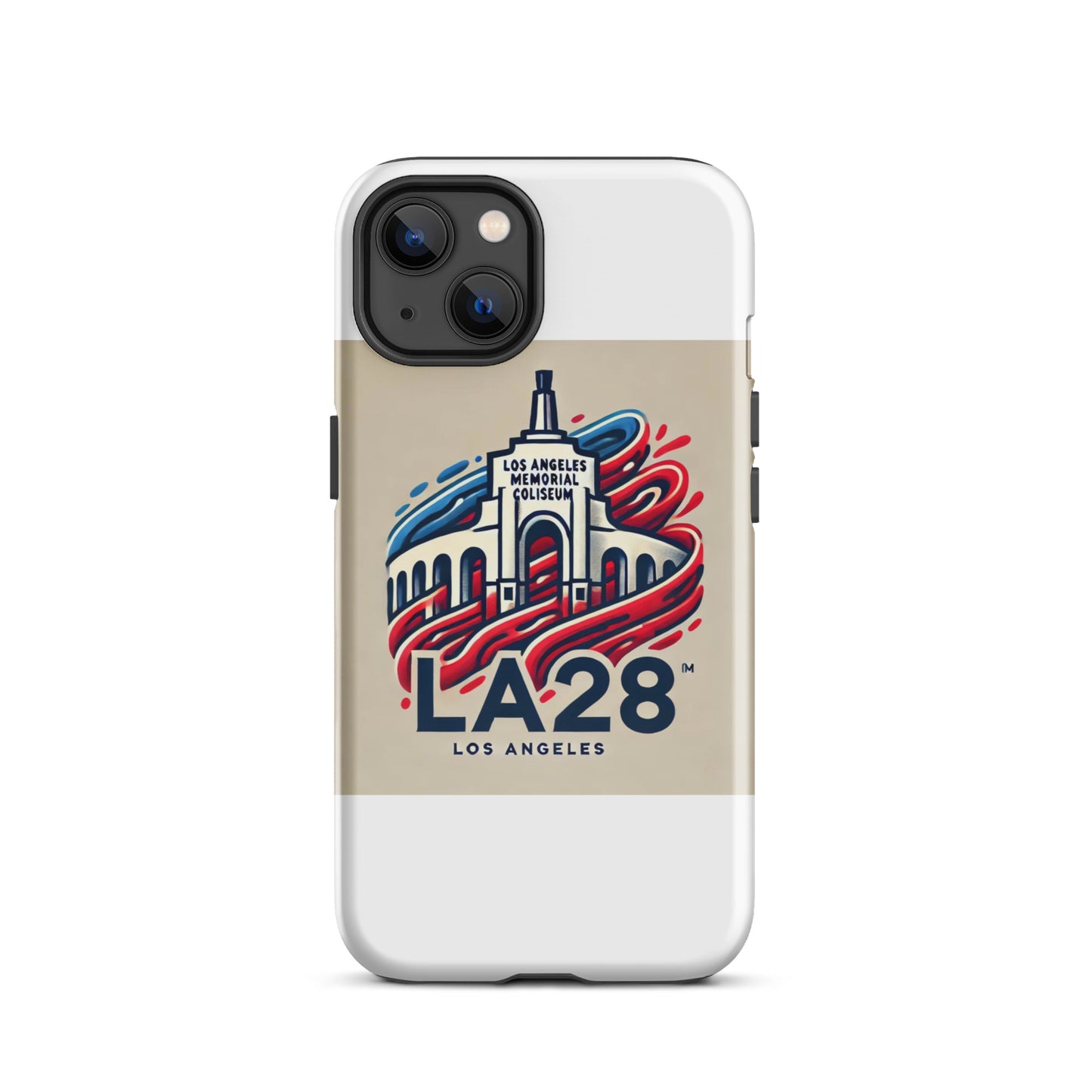 LA28 Logo with Los Angeles Memorial Coliseum iPhone Case