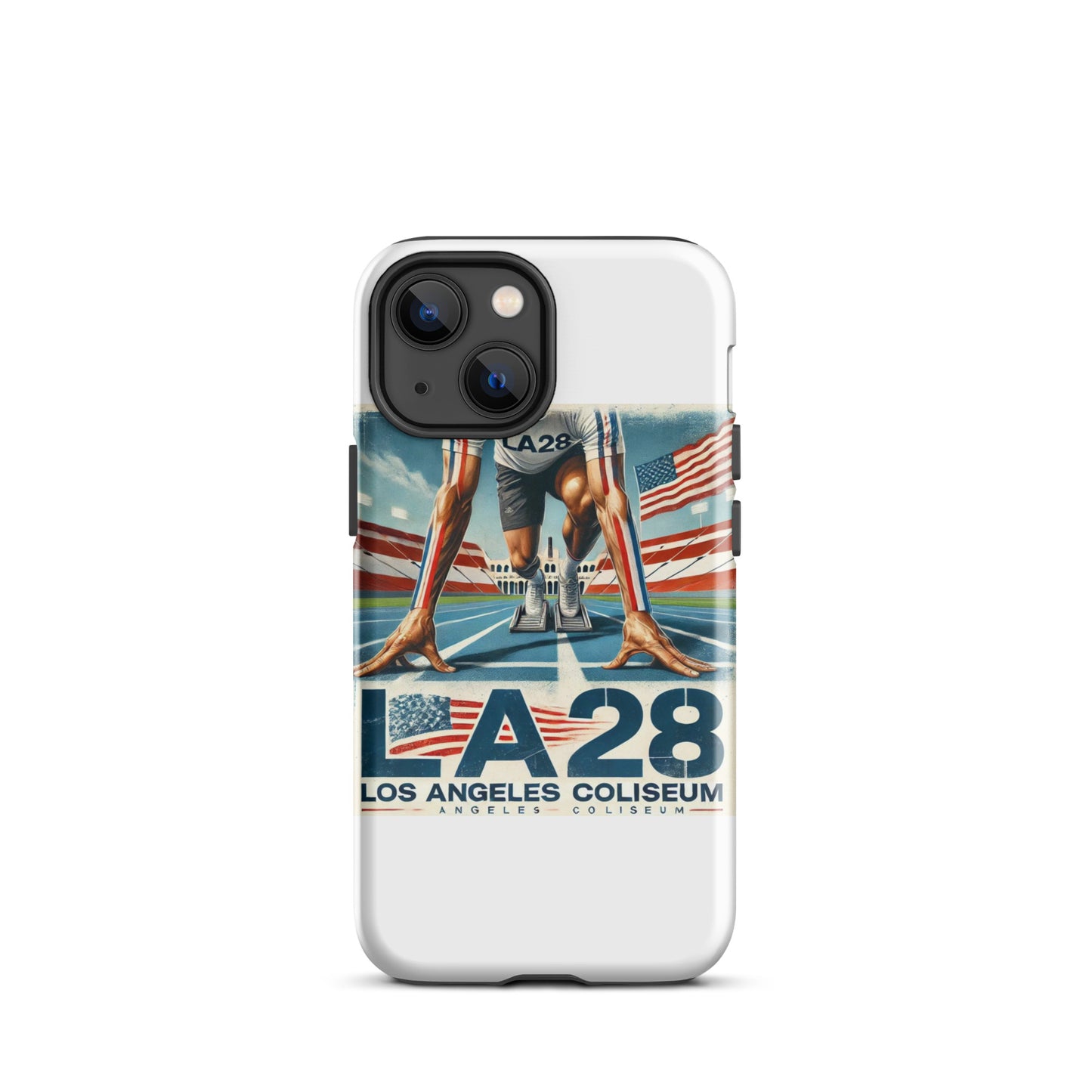 Surrealistic LA28 Track Start Watercolor Art iPhone Case