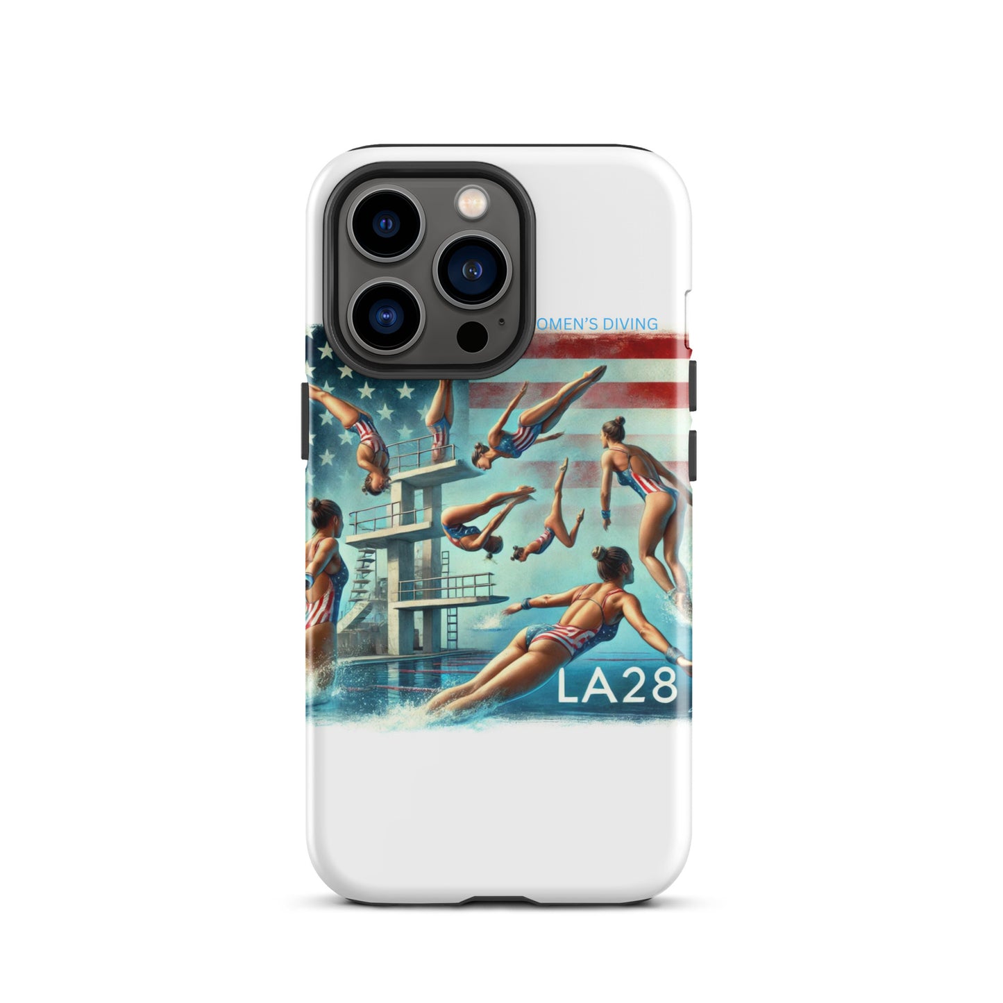 LA28 - Vibrant LA28 Women's Diving Event at SoFi Stadium iPhone Case