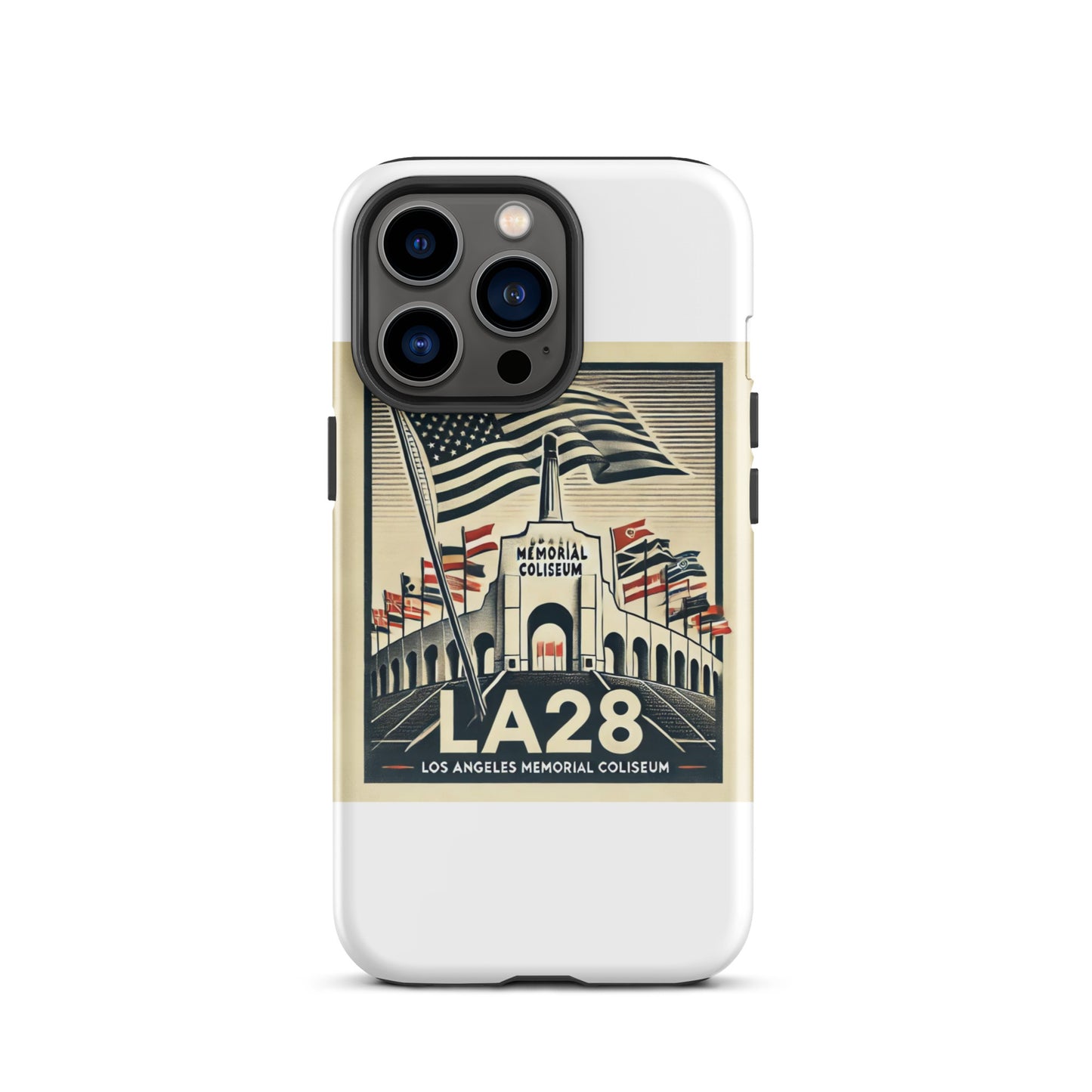 Patriotic LA28 Watercolor lithography-style iPhone Case