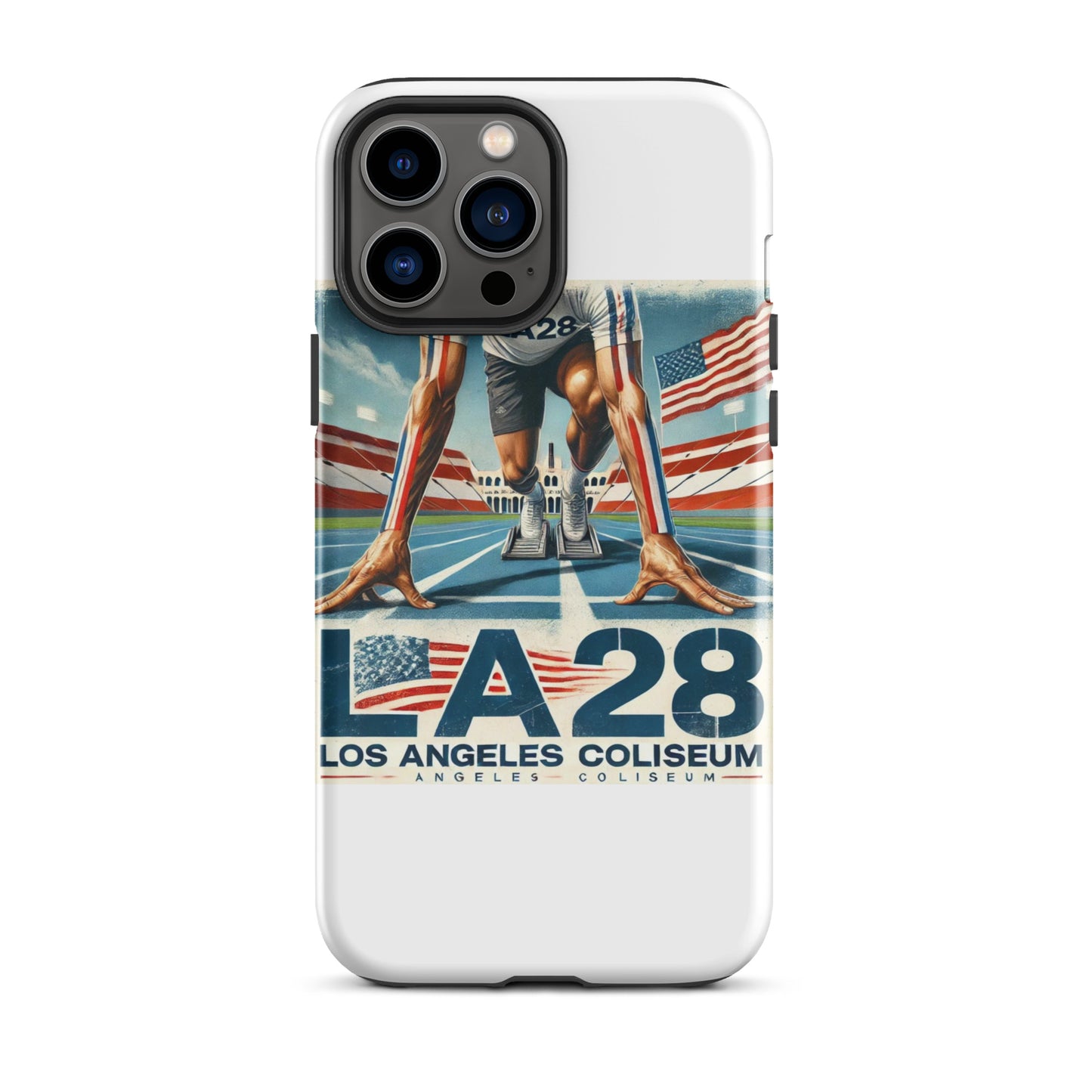 Surrealistic LA28 Track Start Watercolor Art iPhone Case