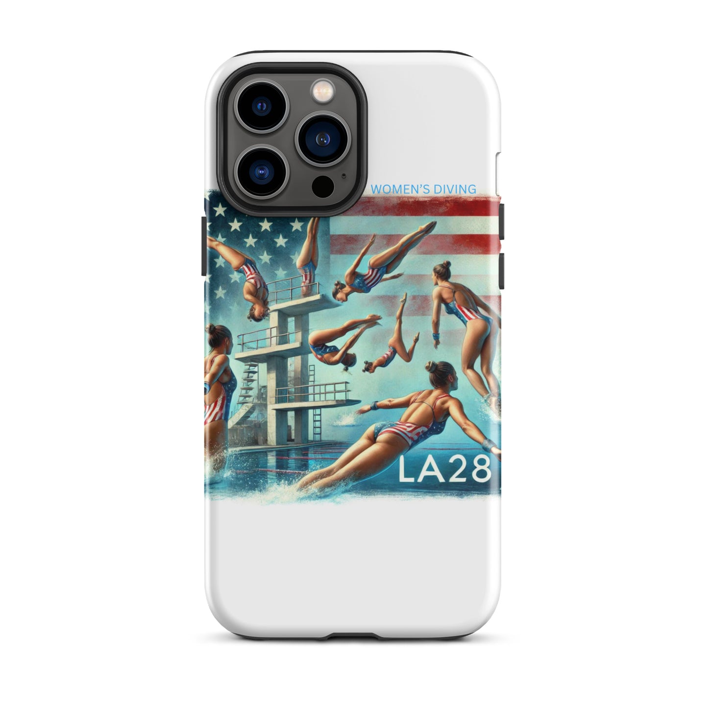 LA28 - Vibrant LA28 Women's Diving Event at SoFi Stadium iPhone Case