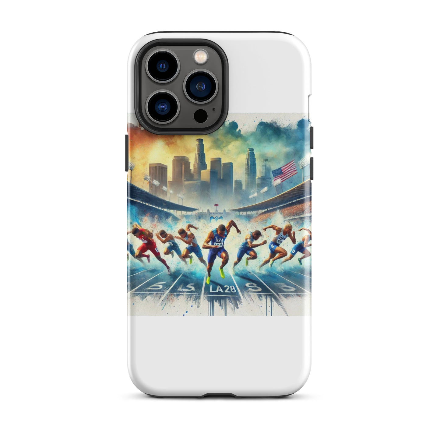 LA28 Olympic Sprint Finish - Mixed Men & Women Athletes iPhone Case