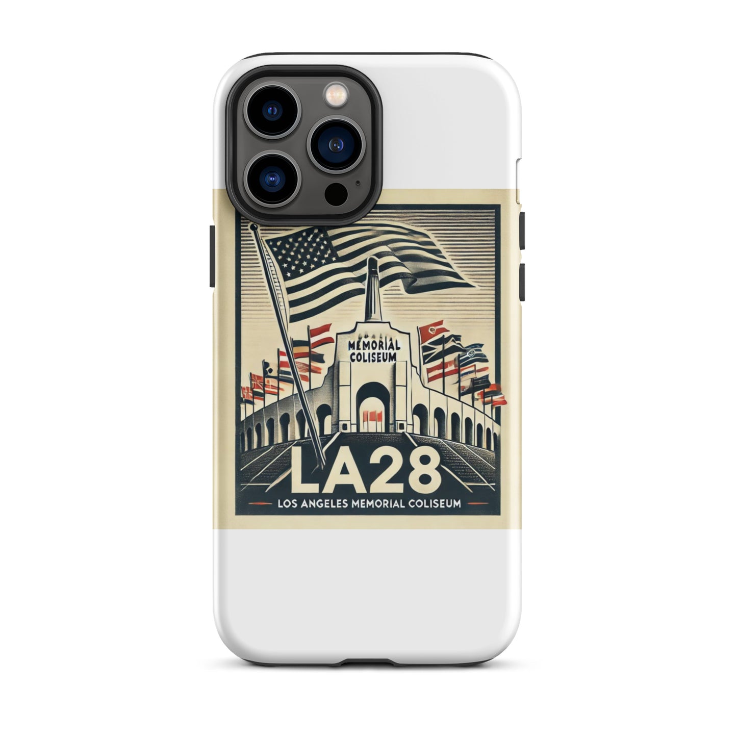 Patriotic LA28 Watercolor lithography-style iPhone Case