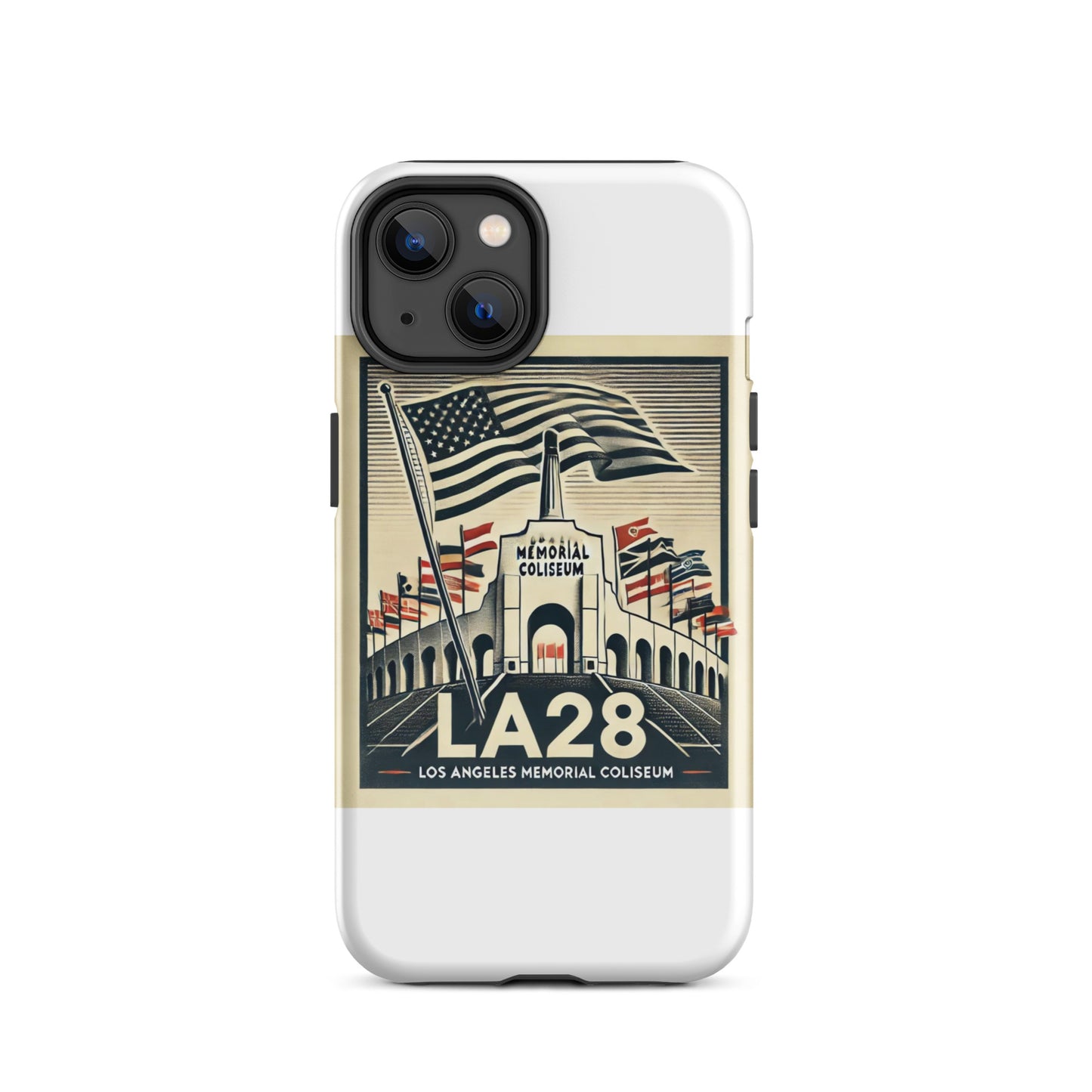 Patriotic LA28 Watercolor lithography-style iPhone Case